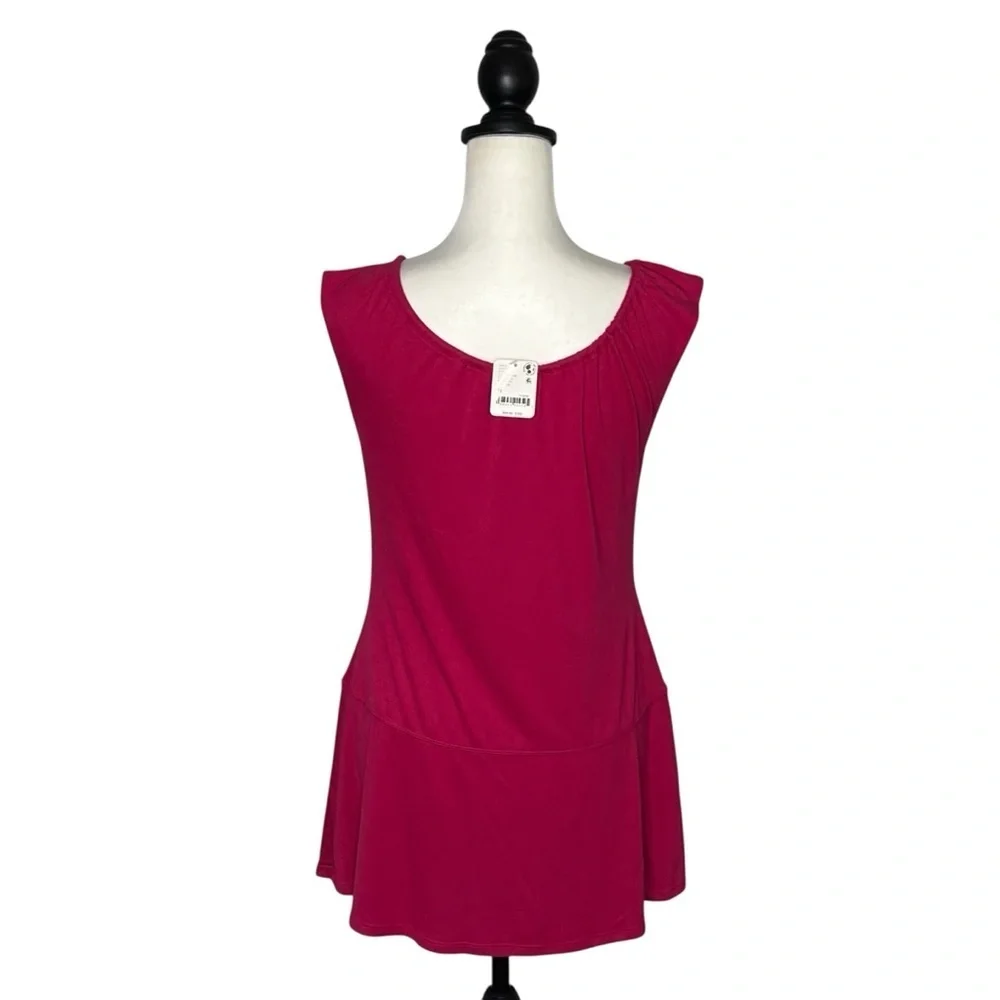 NWT Free People Good Feels Tunic Top Size M in Love Potion Vibrant Pink